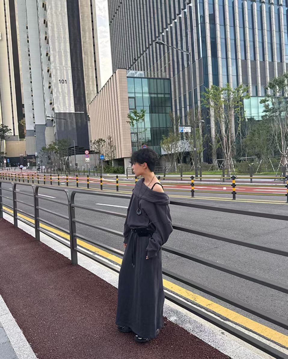 off shoulder hoodie