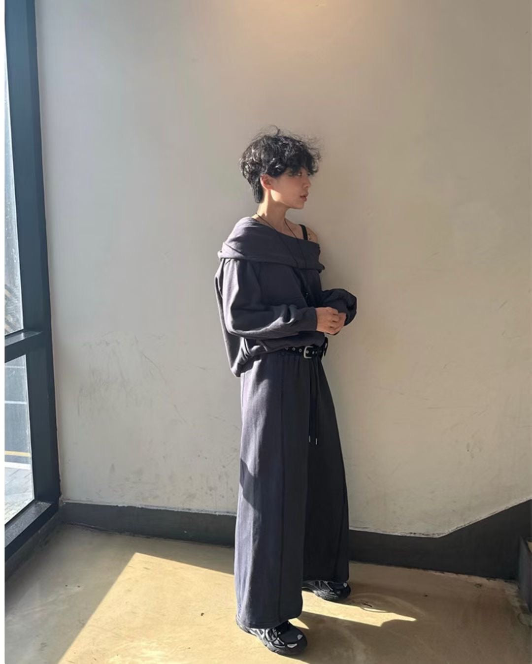 off shoulder hoodie