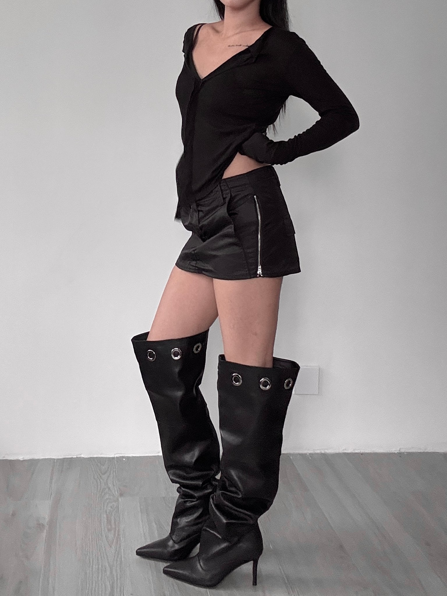 zip up skorts