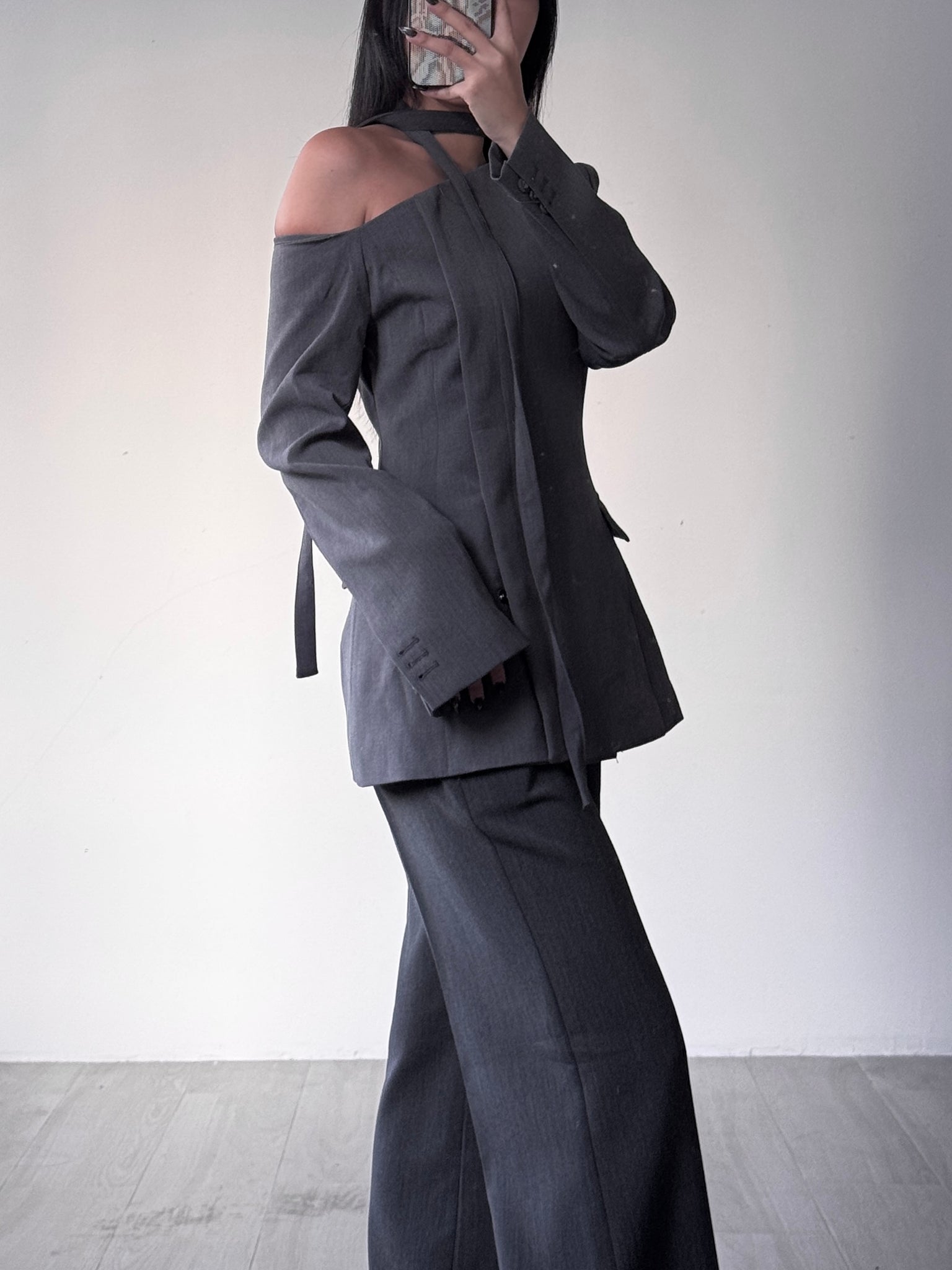 off shoulder blazer