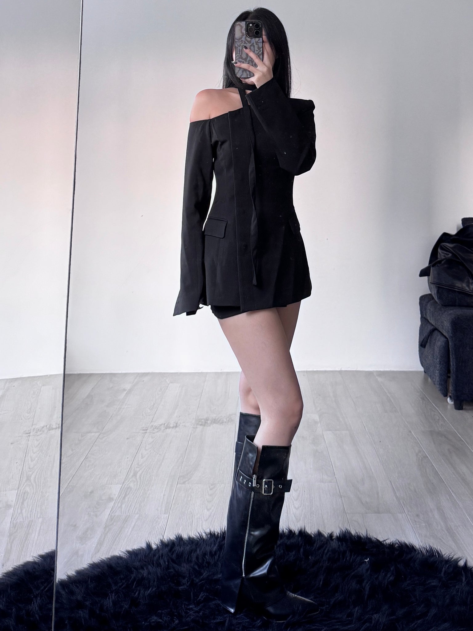 off shoulder blazer