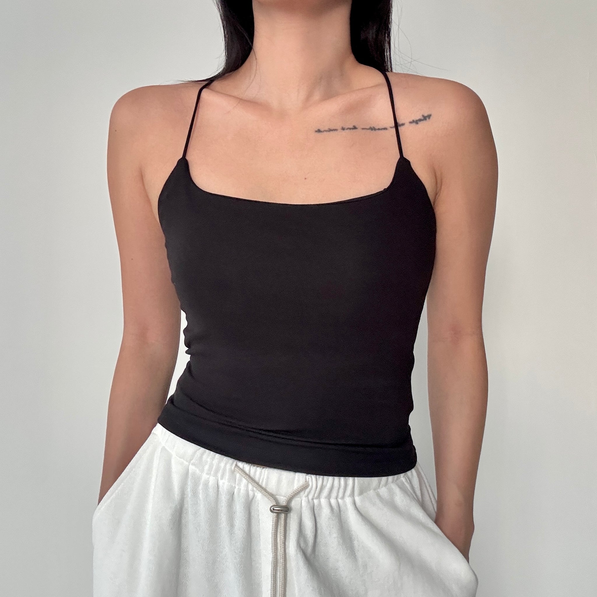 tiny crossed bra top