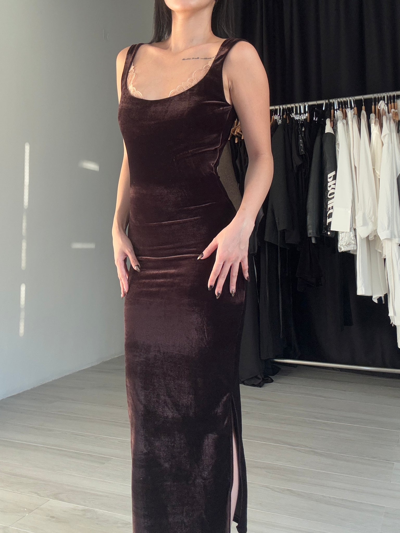 samantha jones velvet dress