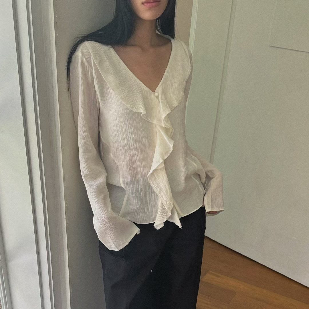 ruffle blouse