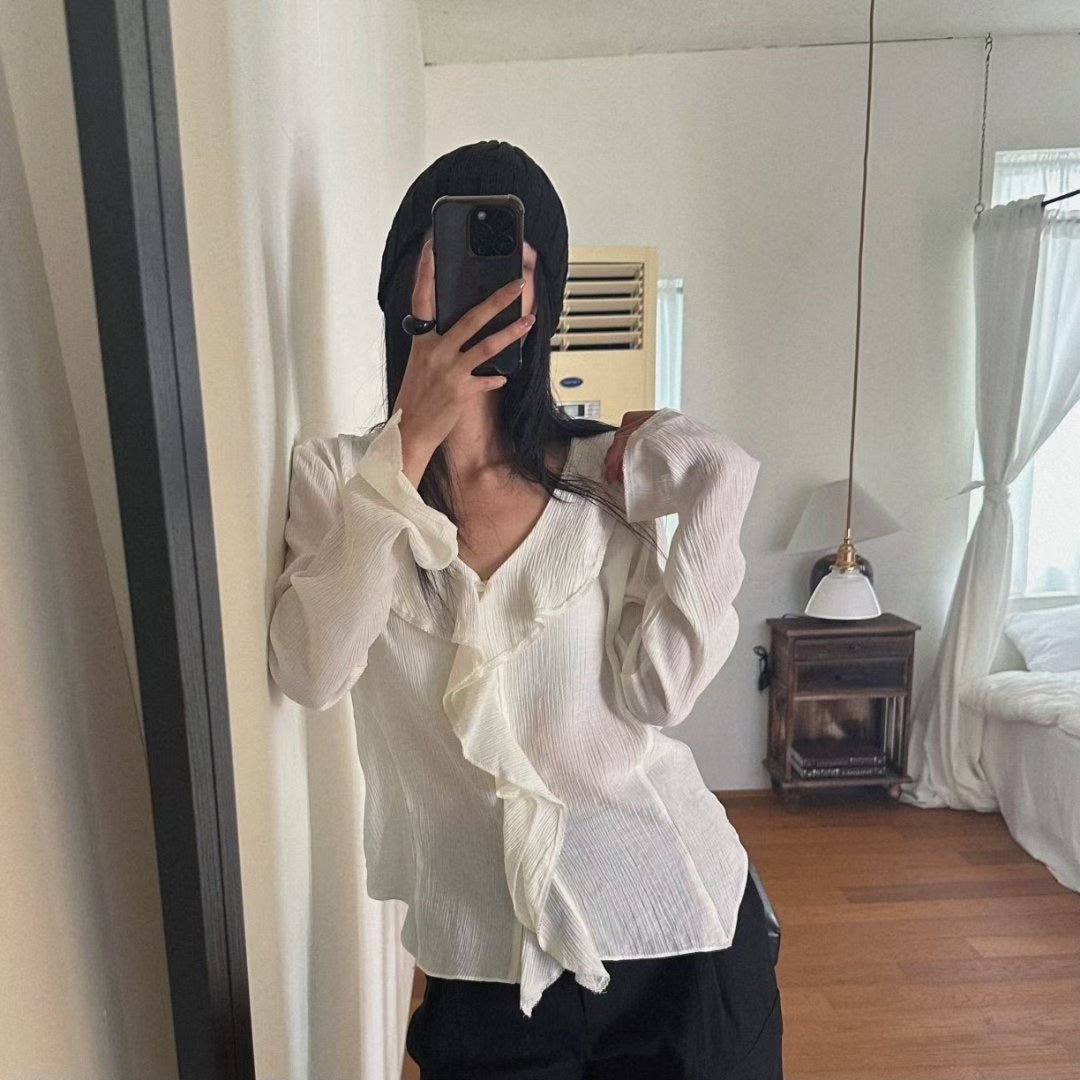 ruffle blouse