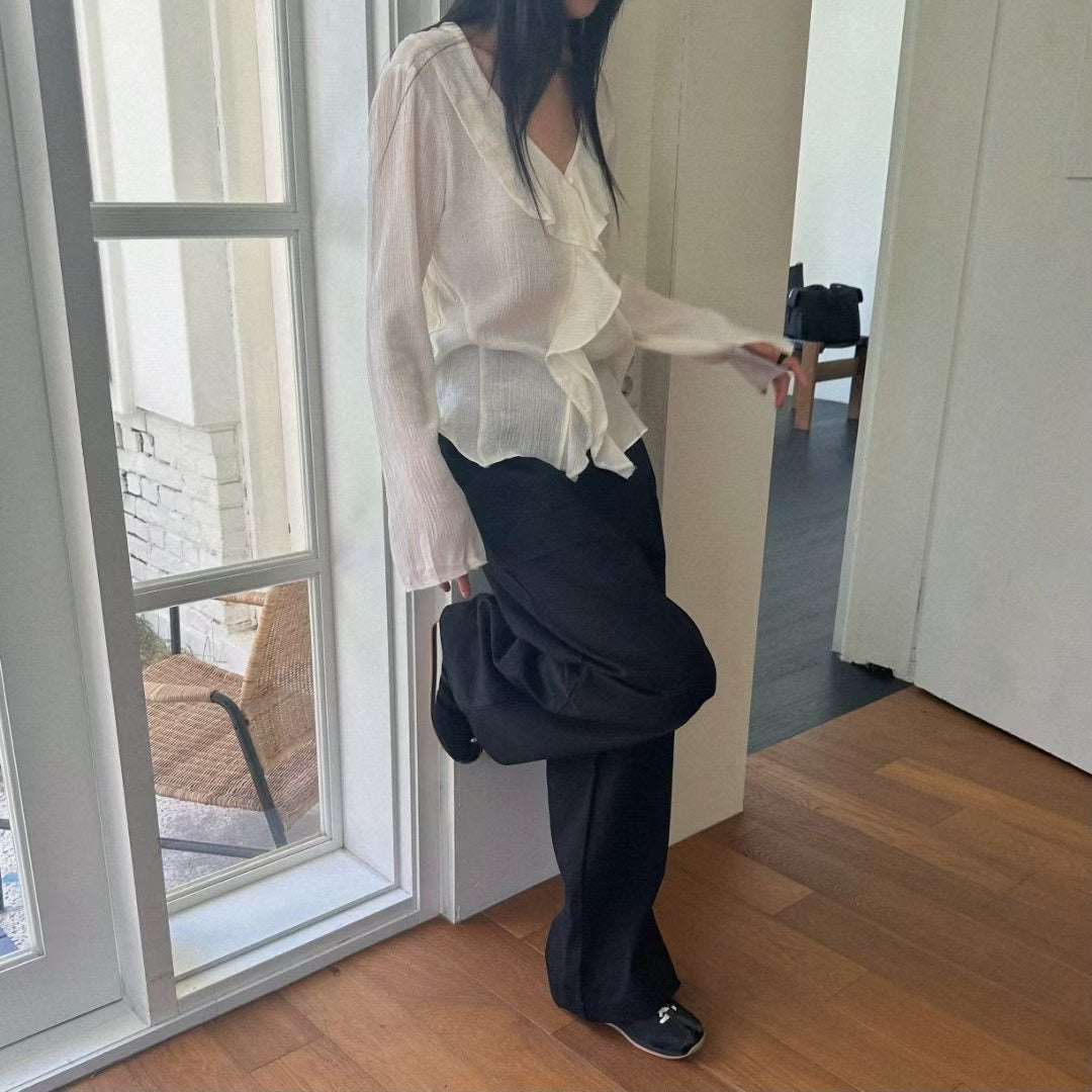 ruffle blouse