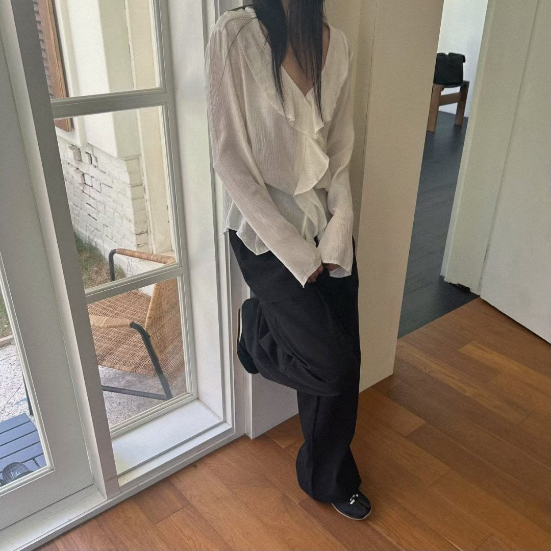 ruffle blouse