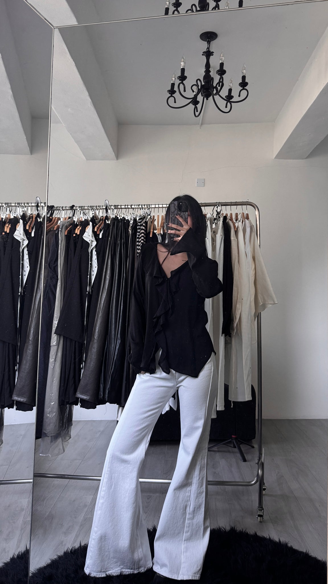 ruffle blouse