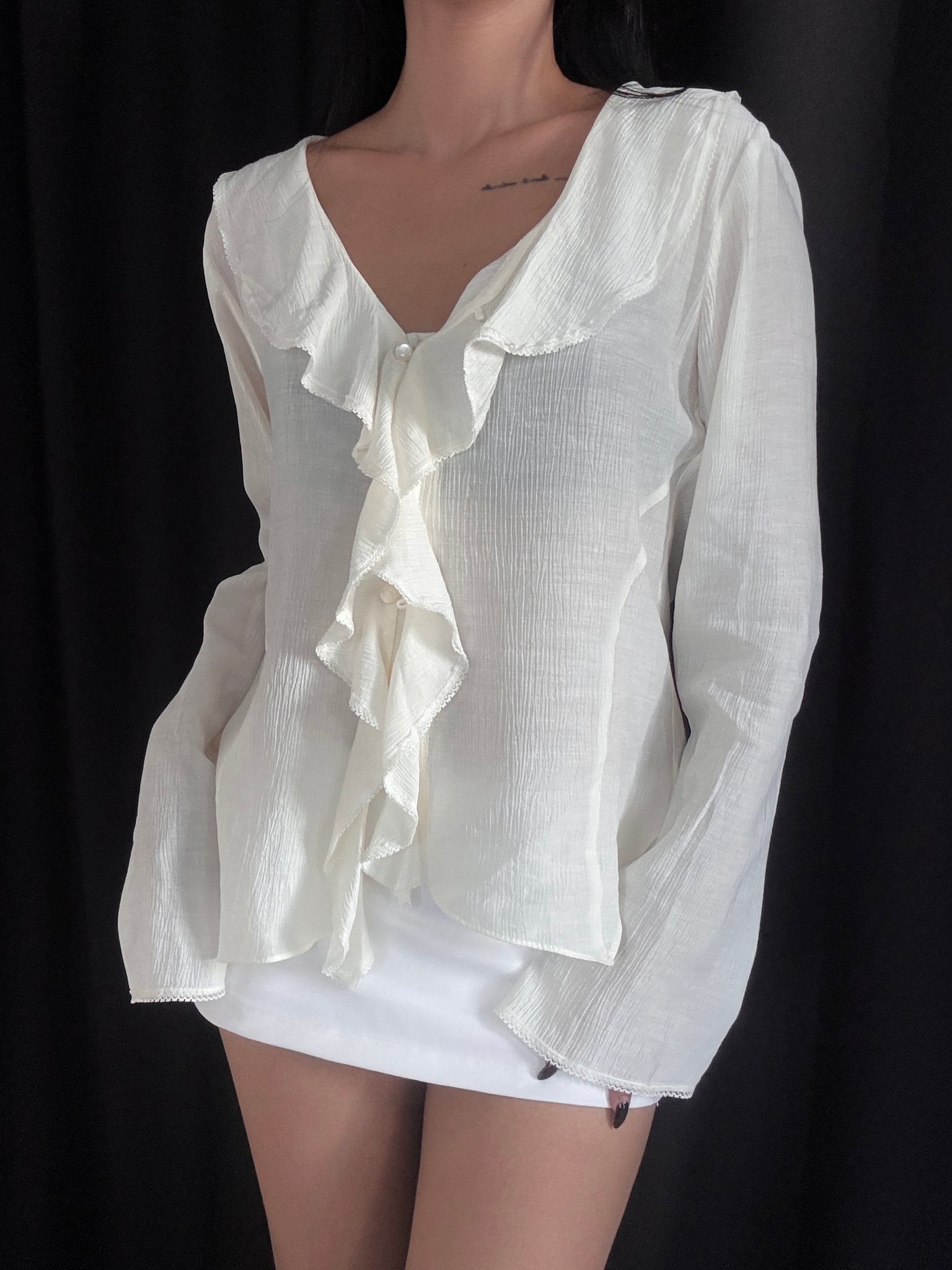 ruffle blouse