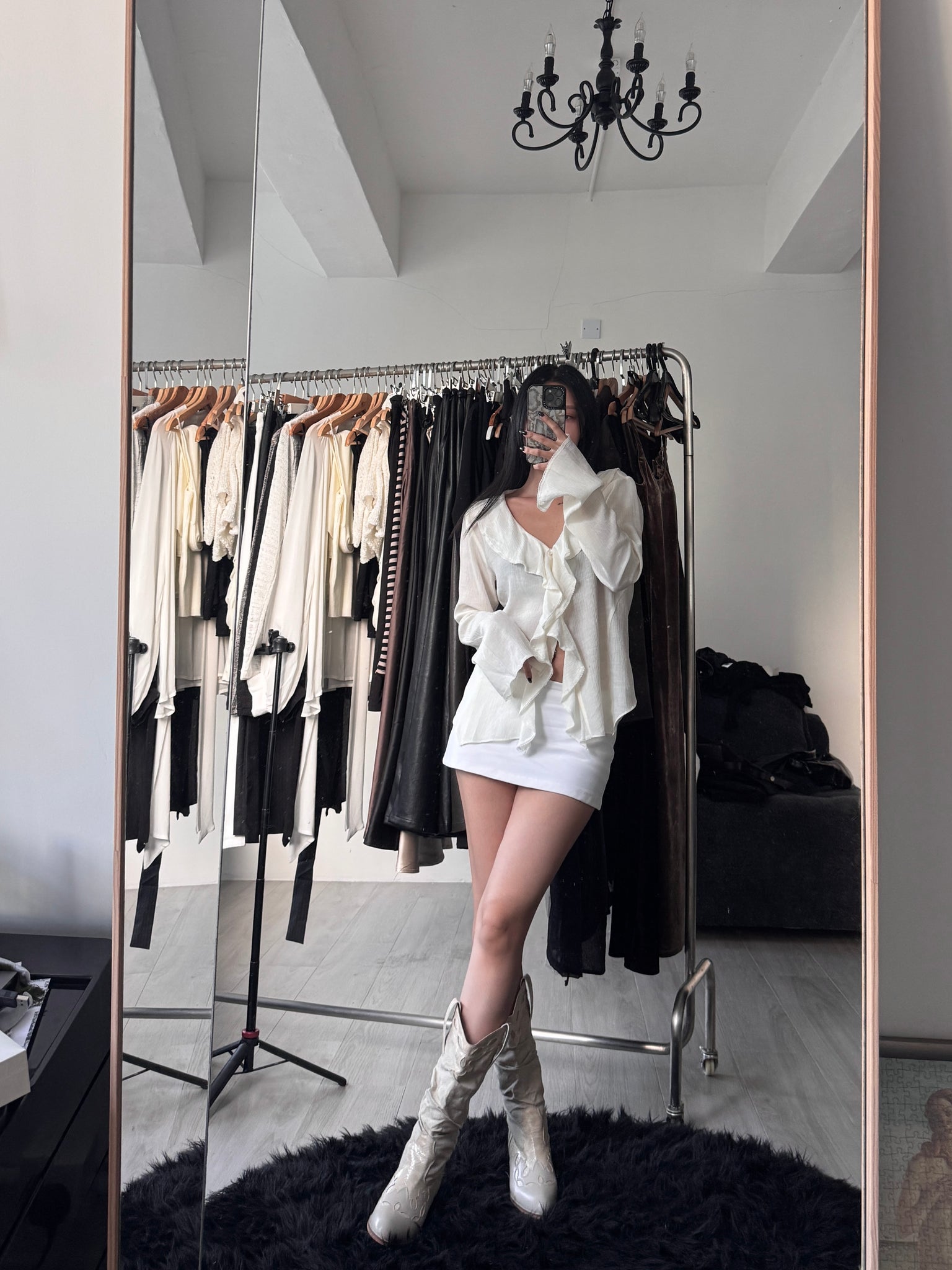 ruffle blouse