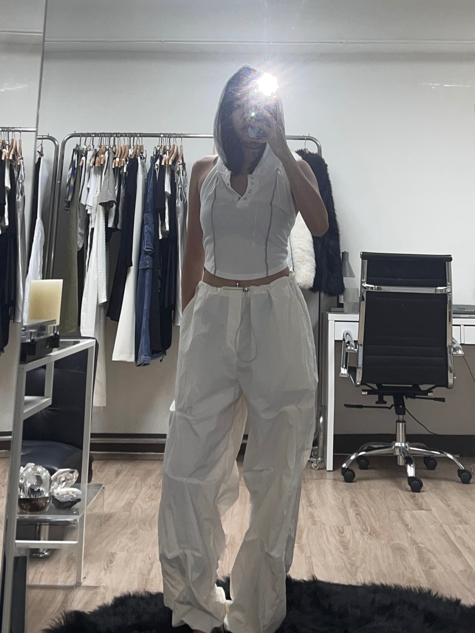 airy track pants