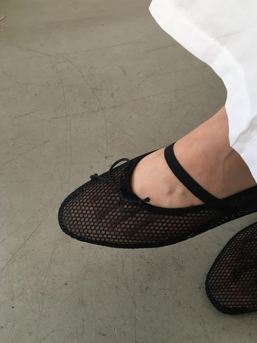 mesh ballet flats