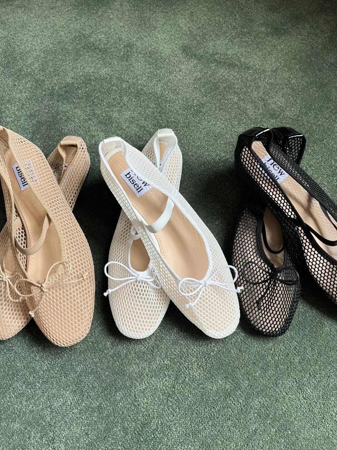 mesh ballet flats