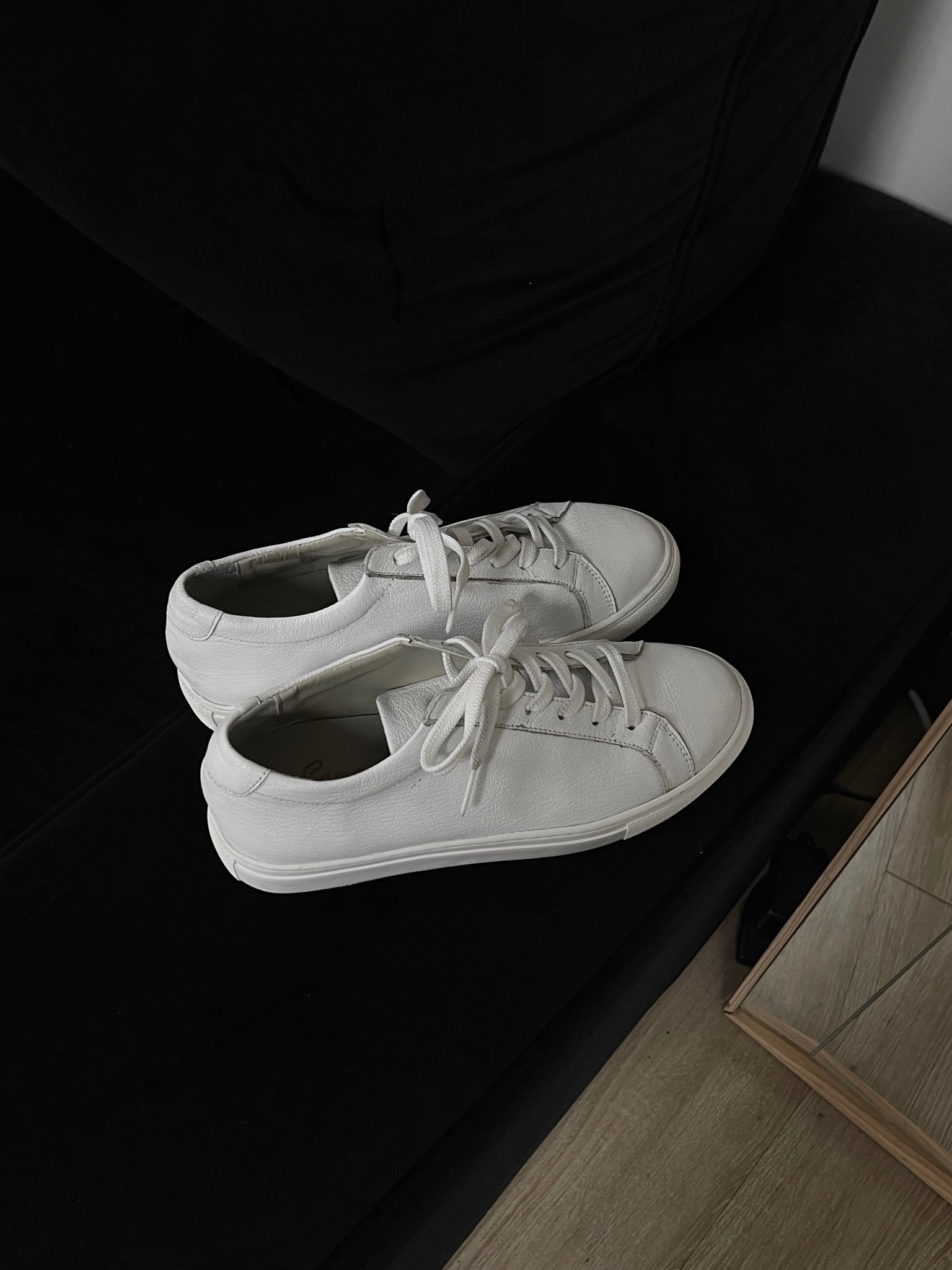 leather white sneakers