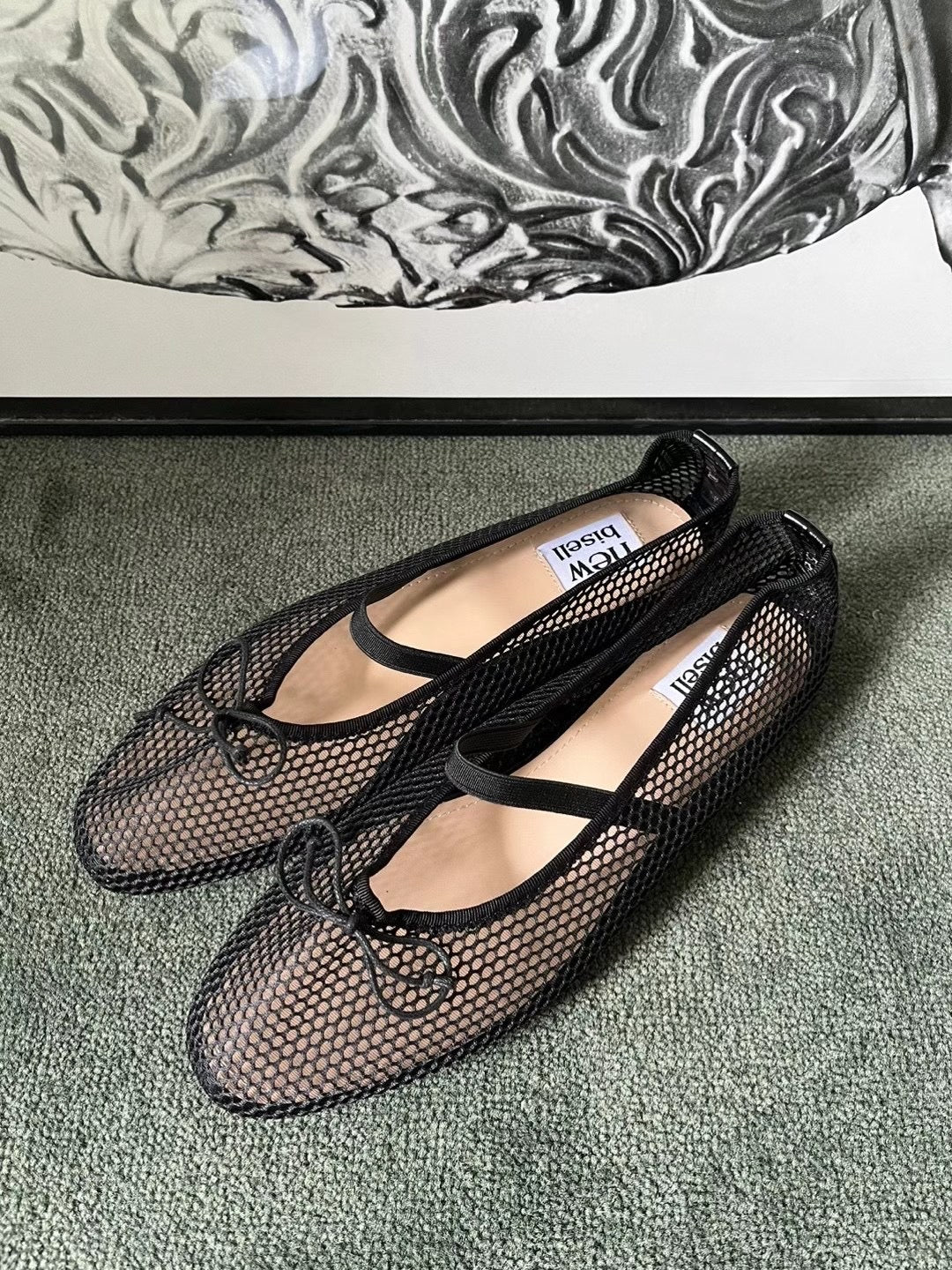 mesh ballet flats