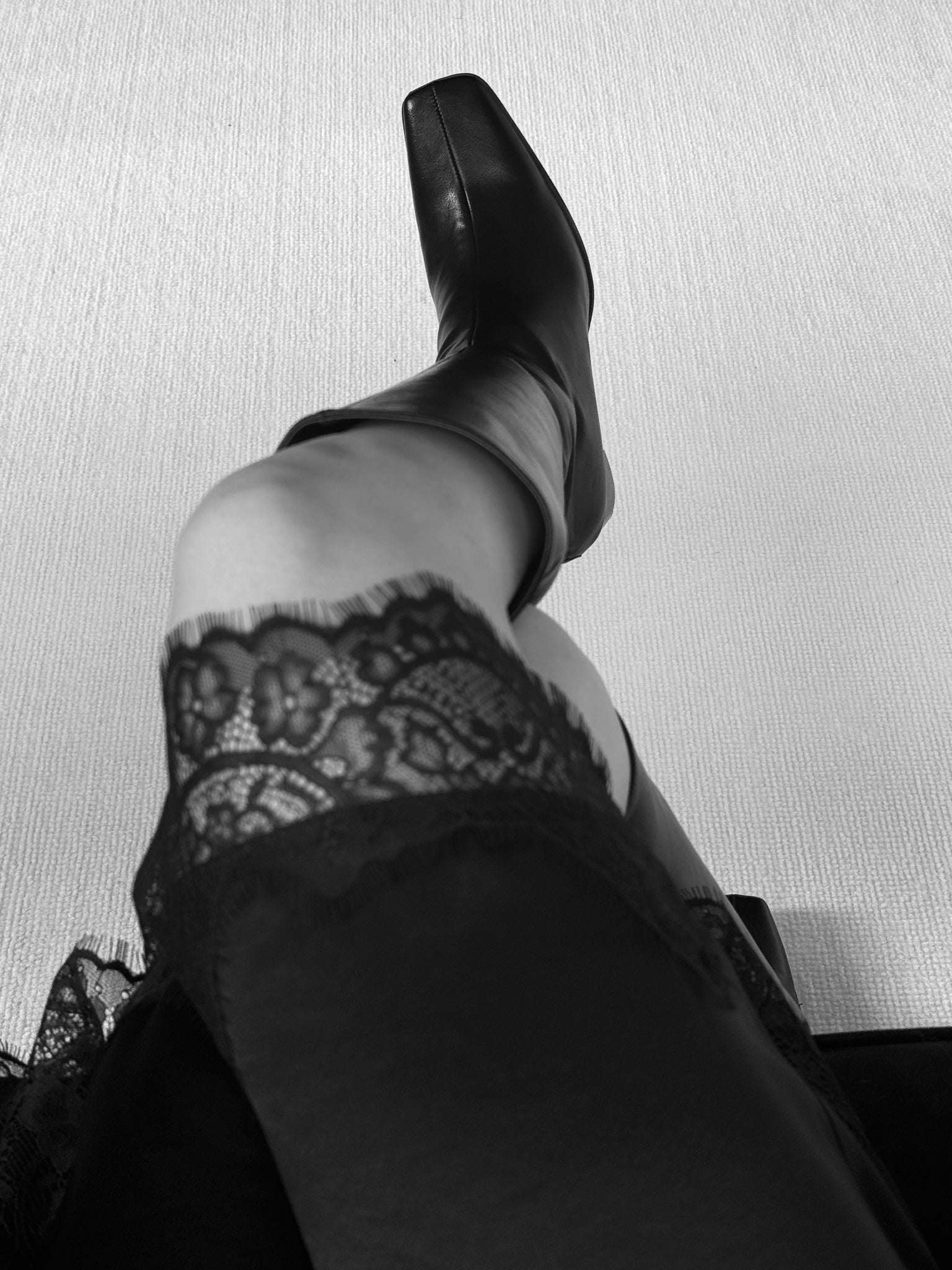 lace satin pencil skirt