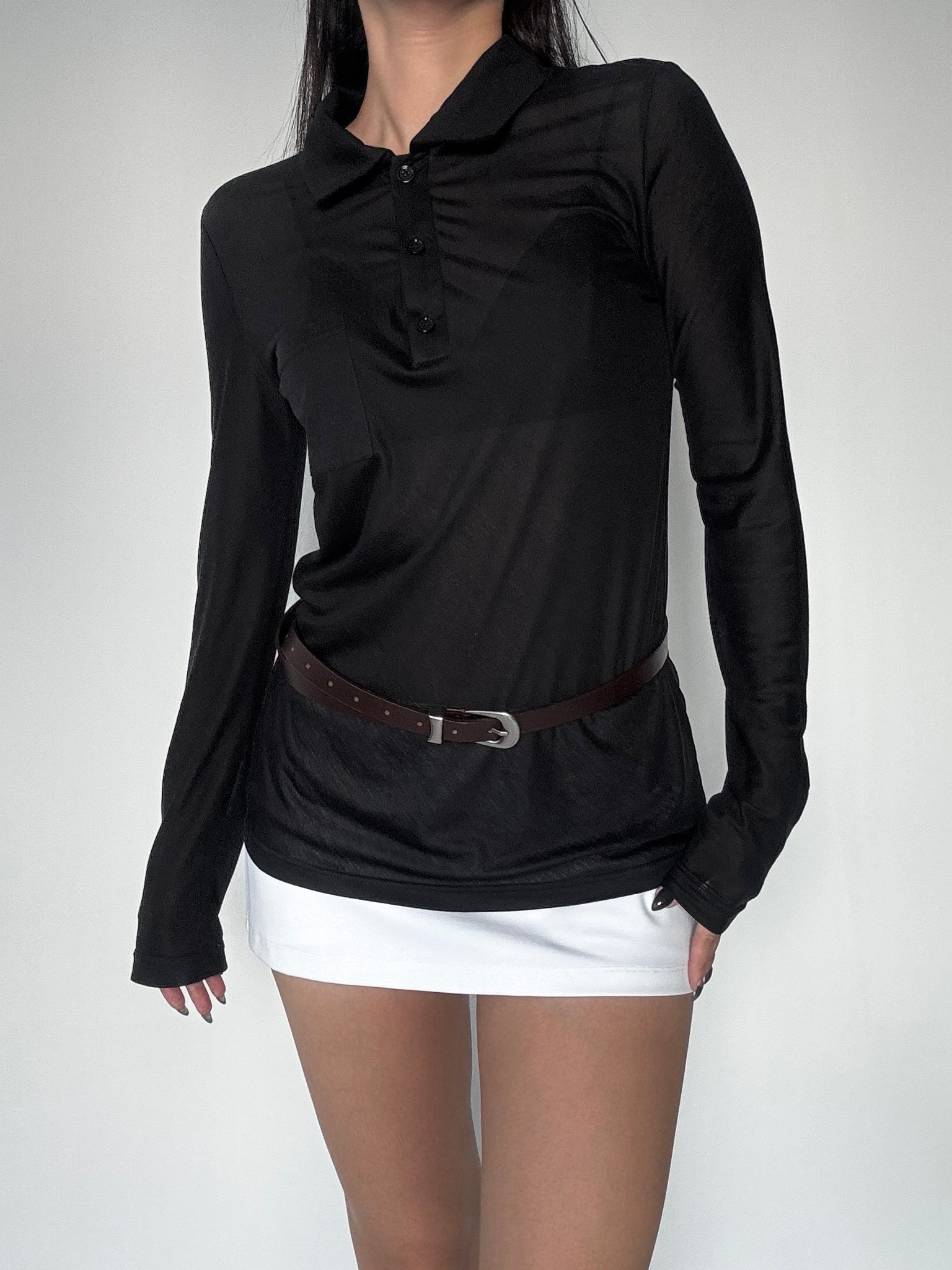 100% tencel light see through top